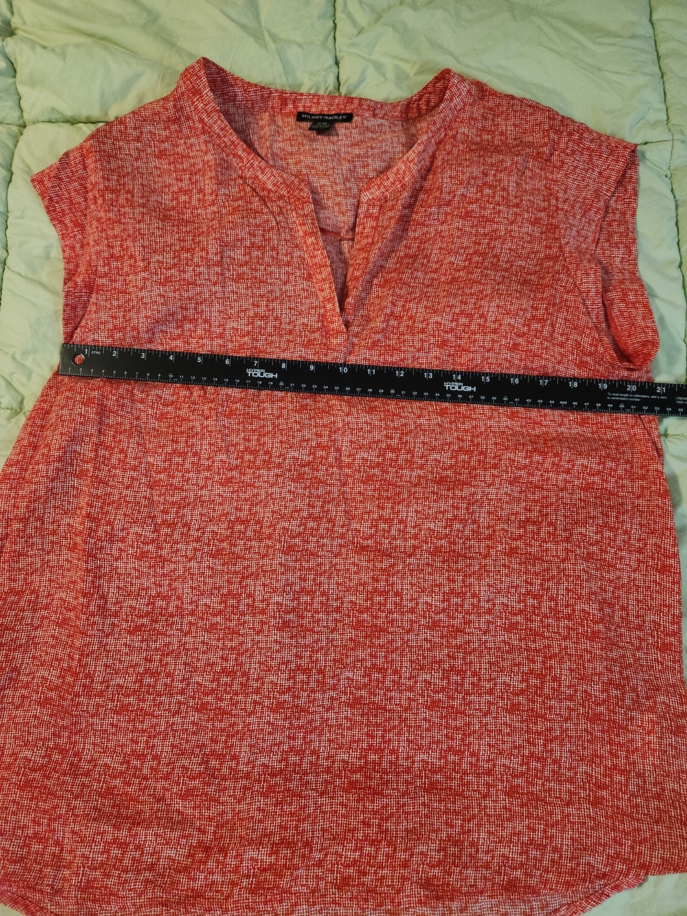 Hilary Radley Coral Split V-Neck Knit Tunic